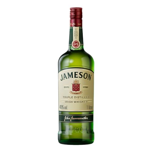 Jameson Irish Whiskey – Blended Irish Whiskey aus feinen, dreifach destillierten Pot Still und Grain Whiskeys – Milder und zeitloser Whiskey aus Irland – 1 x 1 l von Jameson