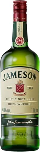 Jameson Irish Whiskey – Blended Irish Whiskey aus feinen, dreifach destillierten Pot Still und Grain Whiskeys – Milder und zeitloser Whiskey aus Irland – 1 x 1 l von Jameson