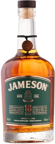 Jameson 18 Years – Blended Irish Whiskey aus Ex-Bourbon und Sherry Fässern – Milder Whiskey aus Irland – 1 x 0,7 l Jameson 18 Years – Blended Irish Whiskey aus Ex-Bourbon und Sherry Fässern – Milder Whiskey aus Irland – 1 x 0,7 l von Jameson