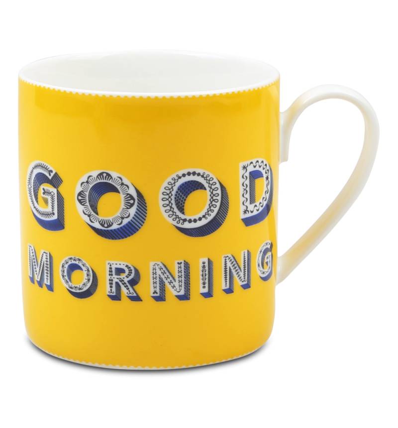 Mug GOOD MORNING gelb von Jamida AB