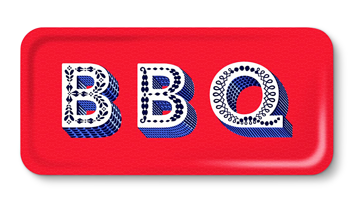 Tablett BBQ rot Tablett BBQ rot von Jamida AB