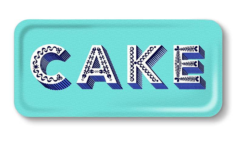 Tablett CAKE aqua von Jamida AB