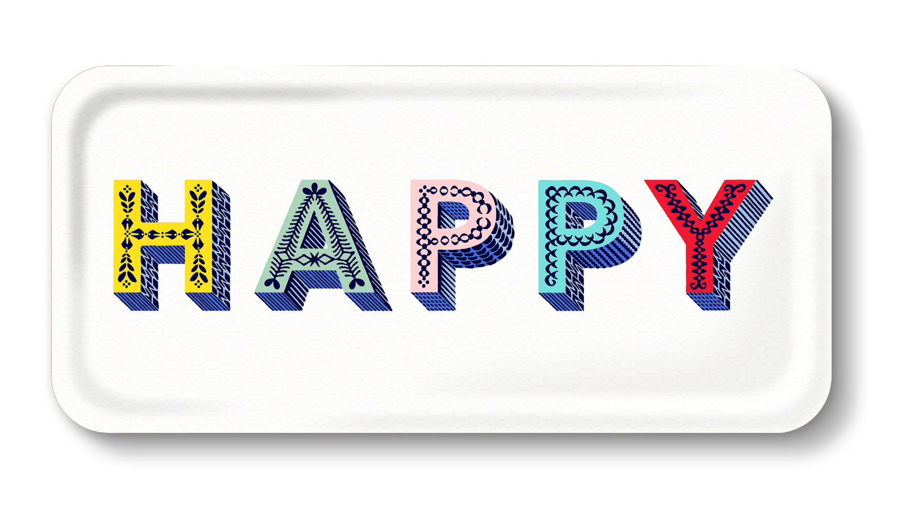 Tablett HAPPY bunt Tablett HAPPY bunt von Jamida AB