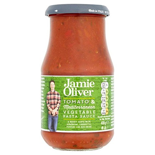 Jamie Olivers Tomate & Mediterranem Gemüse-Pasta-Sauce 400G - Packung mit 2 von Jamie Oliver