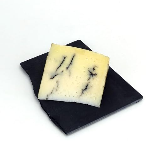 250g Schafskäse Ecke mit schwarzem Trüffel | 6 Monate Reifezeit | pasteurisierte Milch | ähnlich Manchego von Jamón y Vino - Spanische Delikatessen