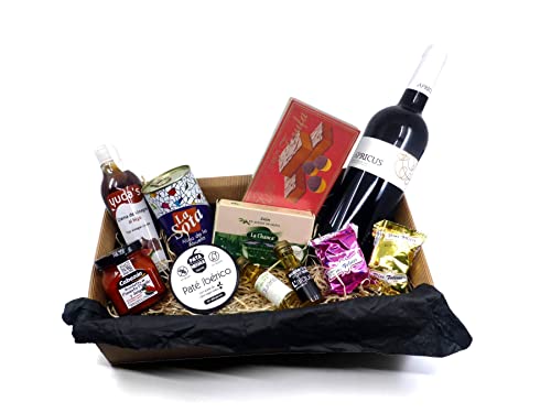 Geschenkkorb mit Spanischen Feinkost Delikatessen - DELICIOSO - Geschenkset Präsentkorb Spanien Weingeschenk von Jamón y Vino - Spanische Delikatessen