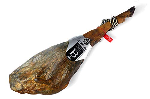 Pata-Negra-BELLOTA-Schinken | 50% Ibérico Rasse | feiner Iberico Schinken vom schwarzen Schwein | ca 8,25kg Hinterschinken-Keule | lange Reifezeit von über 32 Monaten von Jamón y Vino - Spanische Delikatessen