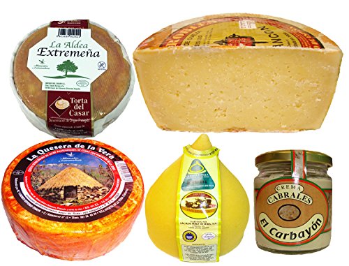 Lot of Cheese Assortments, Pure Sheep, Torta del Casar, Pure Goat, Tetilla and Cabrales cream. von JamonOnline