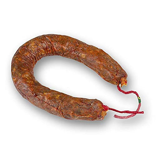 BOS FOOD - Chorizo Heradura Picante, hufeisenförmig, vom Iberico Schwein, ca.250g von Jamones y Embutidos Jierrito Alejo