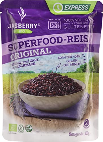 Bio Vollkorn Express-Reis Jasberry Superfood 200g - Variante Original von Jasberry