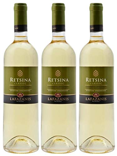 Retsina Lafazanis 3x 0,75l | Geharzter Weißwein aus Griechenland | 11% Vol. | + 20ml Jassas Olivenöl Retsina Lafazanis 3x 0,75l | Geharzter Weißwein aus Griechenland | 11% Vol. | + 20ml Jassas Olivenöl von Jassas Griechische Feinkost