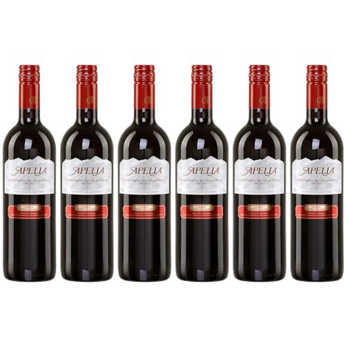 Apelia rot trocken 6x 0,75l | Trockener Rotwein aus Griechenland| 12,5% Vol. | Kourtaki | +20ml Jassas Olivenöl von Jassas Griechische Feinkost