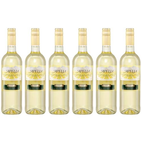 Apelia weiß trocken 6x 0,75l | Trockener Weißwein aus Griechenland | 12% Vol. | Kourtaki | +20ml Jassas Olivenöl von Jassas Griechische Feinkost