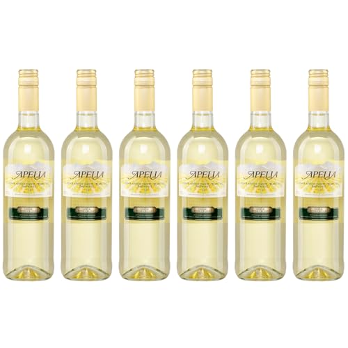 Apelia weiß trocken 6x 0,75l | Trockener Weißwein aus Griechenland | 12% Vol. | Kourtaki | +20ml Jassas Olivenöl von Jassas Griechische Feinkost