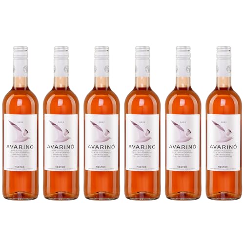 Avarino rosé 6x 0,75l Flasche | Halbtrockener Roséwein aus Griechenland | 12% Vol. | Nestor | +20ml Jassas Olivenöl von Jassas Griechische Feinkost