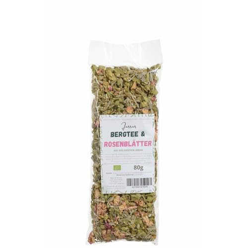 Griechischer BIO Bergtee mit BIO Rosenblättern 80g | Jassas | GR-BIO-01 von Jassas Griechische Feinkost