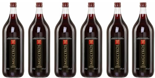 Imiglykos rot Cavino 6x 2,0l Flasche | Lieblicher Rotwein aus Griechenland | 11% Vol. | + 20ml Jassas Olivenöl von Jassas Griechische Feinkost