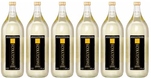 Imiglykos weiß Cavino 6x 2,0l Flasche | Lieblicher Weißwein aus Griechenland | 12% Vol. | + 20ml Jassas Olivenöl von Jassas Griechische Feinkost