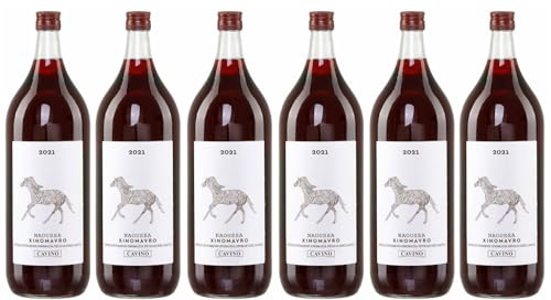 Naoussa Cavino rot 6x 2,0l Flasche | Trockener Rotwein aus Griechenland | 12% Vol. | +20ml Jassas Olivenöl von Jassas Griechische Feinkost