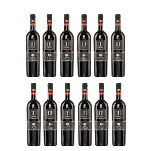 Domain Mega Spileo Cuvée III 12x 0,75l rot trocken Cavino | Griechischer Rotwein | + 20ml Jassas Olivenöl von Jassas Griechische Feinkost