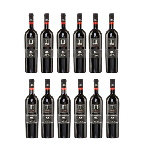 Domain Mega Spileo Cuvée III 12x 0,75l rot trocken Cavino | Griechischer Rotwein | + 20ml Jassas Olivenöl von Jassas Griechische Feinkost