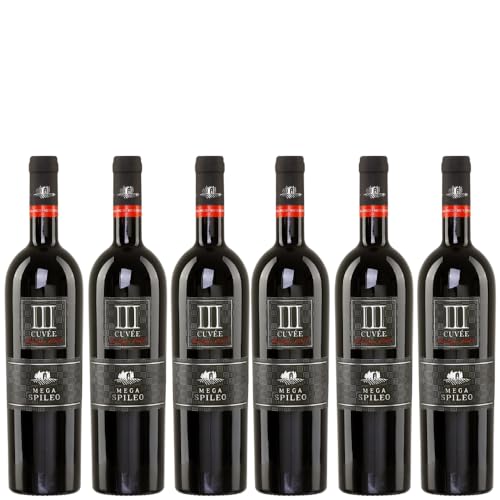 Domain Mega Spileo Cuvée III 6x 0,75l rot trocken Cavino | Griechischer Rotwein | + 20ml Jassas Olivenöl von Jassas Griechische Feinkost