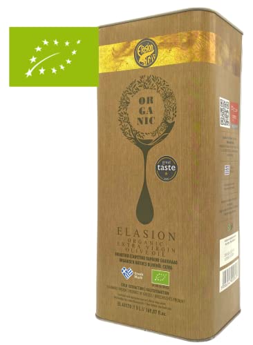 Griechisches Bio Olivenöl Elasion aus Kreta 5,0l Kanister | Extra nativ | Mittelkräftig | Kaltgepresst | 100% Koroneiki Oliven | Bio zertifiziert GR-BIO-06 Griechisches Bio Olivenöl Elasion aus Kreta 5,0l Kanister | Extra nativ | Mittelkräftig | Kaltgepresst | 100% Koroneiki Oliven | Bio zertifiziert GR-BIO-06 von Jassas Griechische Feinkost