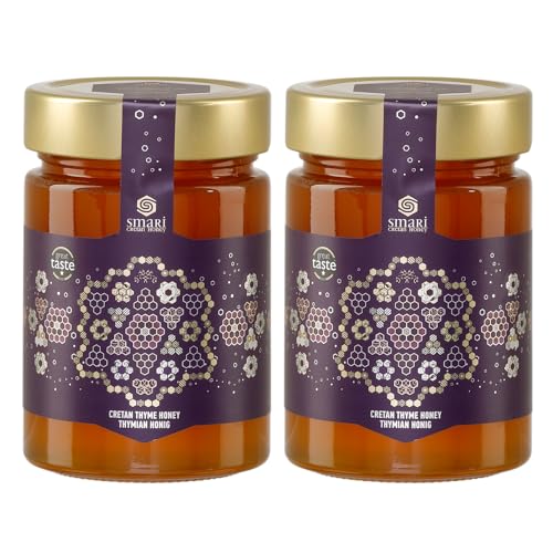 Griechischer Thymian Honig 2x 460g | Spezialiät aus Kreta | Smari Honey | +20ml Jassas Olivenöl Griechischer Thymian Honig 2x 460g | Spezialiät aus Kreta | Smari Honey | +20ml Jassas Olivenöl von Jassas Griechische Feinkost