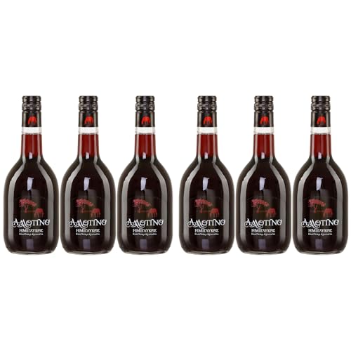 Imiglykos Allotino rot 6x 0,5l | Lieblicher Rotwein aus Griechenland | 12% Vol. | Kourtaki | +20ml Jassas Olivenöl von Jassas Griechische Feinkost