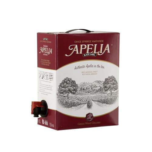 Imiglykos Black Label Apelia Bag-In-Box 3,0l | Lieblicher Rotwein | Imiglykos | 11,5% Vol. | Kourtaki von Jassas Griechische Feinkost