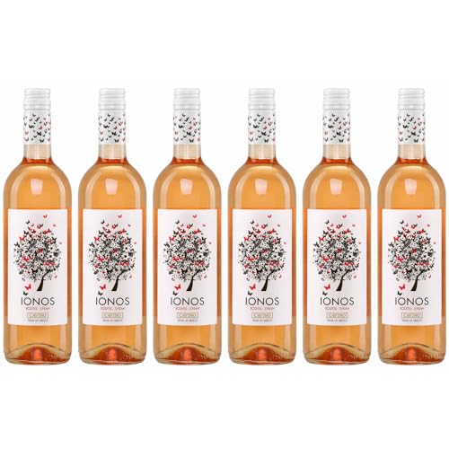 Ionos Roséwein trocken 6x 0,75l | Trockener Roséwein aus Griechenland | Cavino | 12% Vol. | +20ml Jassas Olivenöl von Jassas Griechische Feinkost