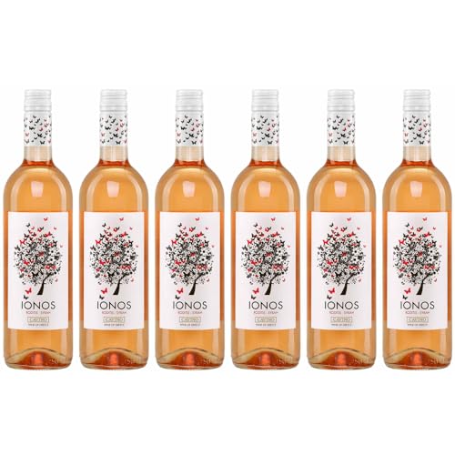 Ionos Roséwein trocken 6x 0,75l | Trockener Roséwein aus Griechenland | Cavino | 12% Vol. | +20ml Jassas Olivenöl von Jassas Griechische Feinkost