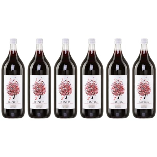 Ionos Rotwein trocken 6x 2,0l | Trockener Rotwein aus Griechenland | Cavino | 12% Vol. | +20ml Jassas Olivenöl von Jassas Griechische Feinkost