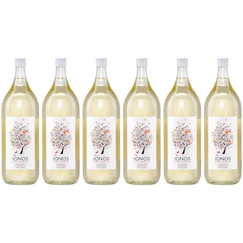 Ionos Weißwein trocken 6x 2,0l | Trockener Weißwein aus Griechenland | Cavino | 12% Vol. | +20ml Jassas Olivenöl von Jassas Griechische Feinkost