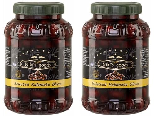 Kalamata Oliven ohne Stein 2x 1kg Nikis Goods | +20ml Jassas Olivenöl von Jassas Griechische Feinkost