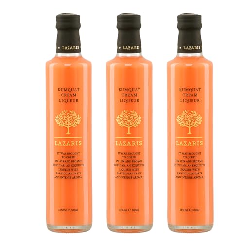 Kumquat Cream Likör 3x 0,5l Flasche | Griechischer Likör | Orangen-Likör aus Corfu | Leicht cremig | Lazaris | 15% Vol. | +20ml Jassas Olivenöl Kumquat Cream Likör 3x 0,5l Flasche | Griechischer Likör | Orangen-Likör aus Corfu | Leicht cremig | Lazaris | 15% Vol. | +20ml Jassas Olivenöl von Jassas Griechische Feinkost