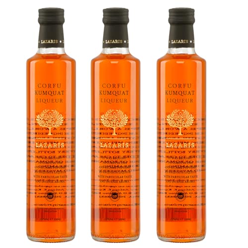 Kumquat Likör 3x 0,5l Flasche | Griechischer Likör | Orangen-Likör aus Corfu | Lazaris | 15% Vol. | +20ml Jassas Olivenöl Kumquat Likör 3x 0,5l Flasche | Griechischer Likör | Orangen-Likör aus Corfu | Lazaris | 15% Vol. | +20ml Jassas Olivenöl von Jassas Griechische Feinkost
