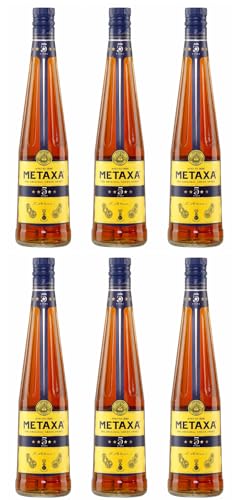 Metaxa 5 Sterne 6x 0,7l 38% Vol. | Metaxa | Brandy aus Griechenland | +20ml Jassas Olivenöl von Jassas Griechische Feinkost