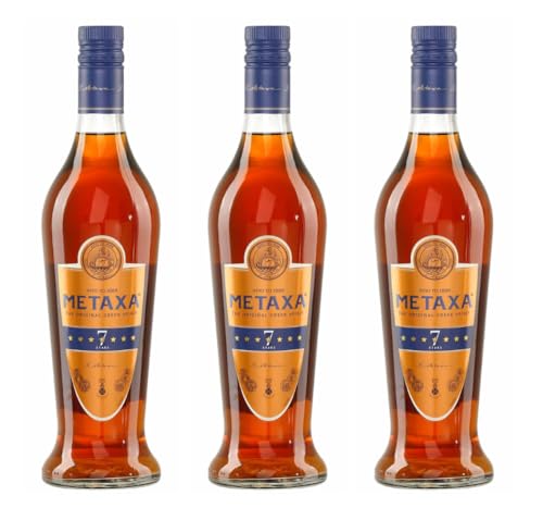 Metaxa 7 Sterne 3x 0,7l 40% Vol. | Metaxa | Brandy aus Griechenland | +20ml Jassas Olivenöl von Jassas Griechische Feinkost