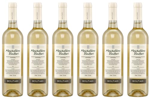 Moschofilero Boutari weiß 6x 0,75l Flasche | Trockener Weißwein aus Griechenland | 12,0% Vol. | +20ml Jassas Olivenöl von Jassas Griechische Feinkost