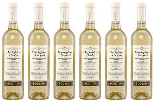 Moschofilero Boutari weiß 6x 0,75l Flasche | Trockener Weißwein aus Griechenland | 12,0% Vol. | +20ml Jassas Olivenöl von Jassas Griechische Feinkost