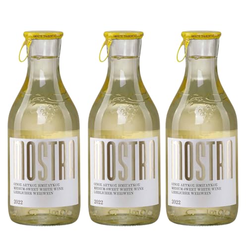 Mostra Imiglykos weiß lieblich 3x 0,5l | Weingut Tsililis | Lieblicher Weißwein aus Griechenland | + 20ml Jassas Olivenöl Mostra Imiglykos weiß lieblich 3x 0,5l | Weingut Tsililis | Lieblicher Weißwein aus Griechenland | + 20ml Jassas Olivenöl von Jassas Griechische Feinkost