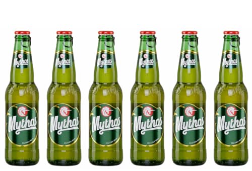 Mythos Bier 6x 0,33l | Bier aus Griechenland | +20ml Jassas Olivenöl | inkl. 1,50€ EInWEG Pfand von Jassas Griechische Feinkost