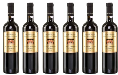 Nemea Palivou Rotwein 6x 0,75l | Trockener Rotwein aus Griechenland | Palivou Estate | + 20ml Jassas Olivenöl von Jassas Griechische Feinkost