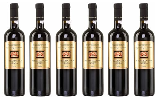 Nemea Palivou Rotwein 6x 0,75l | Trockener Rotwein aus Griechenland | Palivou Estate | + 20ml Jassas Olivenöl von Jassas Griechische Feinkost