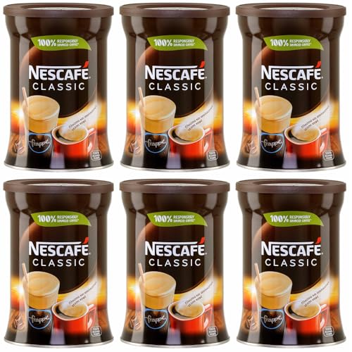 Nescafe Classic Frappe 6x 200 g | Griechischer Kaffee| Lösliches Instanpulver Frappé | Nestle |+20ml Jassas Olivenöl von Jassas Griechische Feinkost