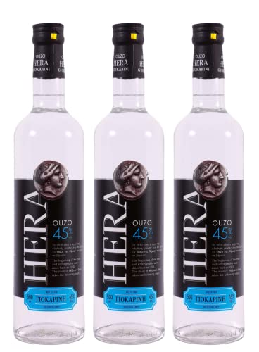 Ouzo Hera 45% 3x 0,5l | Hergestellt auf Samos | Einzigartiges Aroma | Giokarinis Distillery | + 20ml Jassas Olivenöl Ouzo Hera 45% 3x 0,5l | Hergestellt auf Samos | Einzigartiges Aroma | Giokarinis Distillery | + 20ml Jassas Olivenöl von Jassas Griechische Feinkost