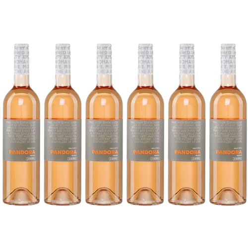 Pandora rosé 6x 0,75l Flasche | Halbtrockener Roséwein aus Griechenland | 11,5% Vol. | Cavino | +20ml Jassas Olivenöl von Jassas Griechische Feinkost