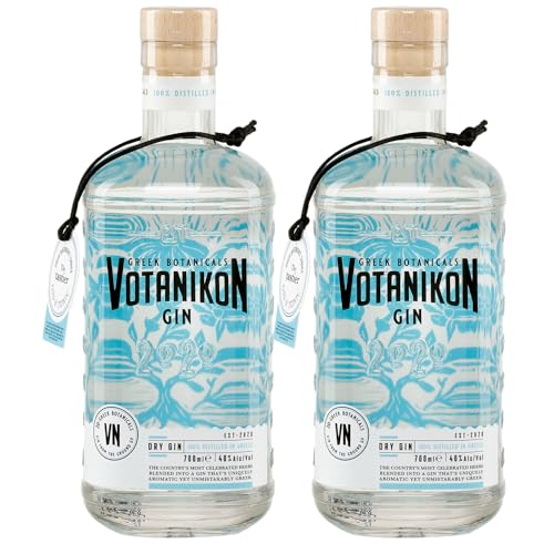 Votanikon Gin 2x 0,7l Flasche | Griechischer Gin | Destillerie D&S | 40% Vol. | +20ml Jassas Olivenöl von Jassas Griechische Feinkost