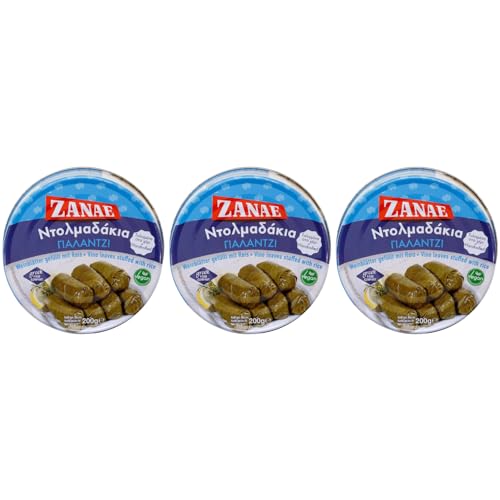 Zanae Dolmadakia Gefüllte Weinblätter 3x 200g Dose | Spezialität aus Griechenland +20ml Jassas Olivenöl Zanae Dolmadakia Gefüllte Weinblätter 3x 200g Dose | Spezialität aus Griechenland +20ml Jassas Olivenöl von Jassas Griechische Feinkost